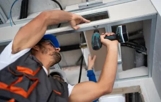 low-angle-people-working-with-drill
